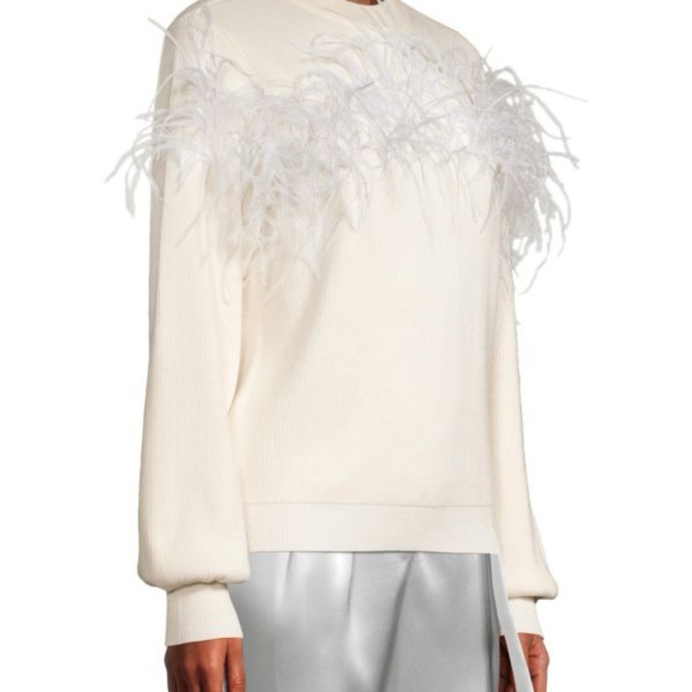 NEW* MILLY Feather Embellished Sweater